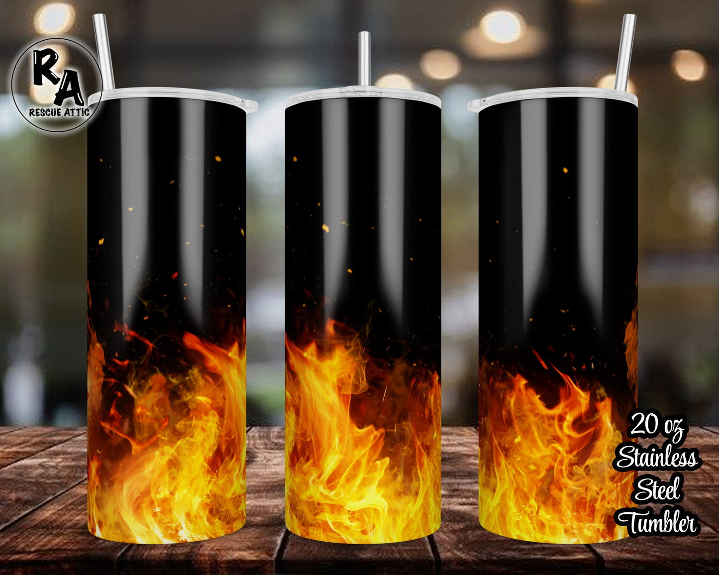 Rolling Fire 20oz Skinny Tumbler