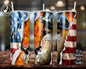 American Flag Firefighter 20oz Skinny Tumbler