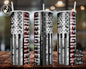 Firefighter Flag 20oz Skinny Tumbler