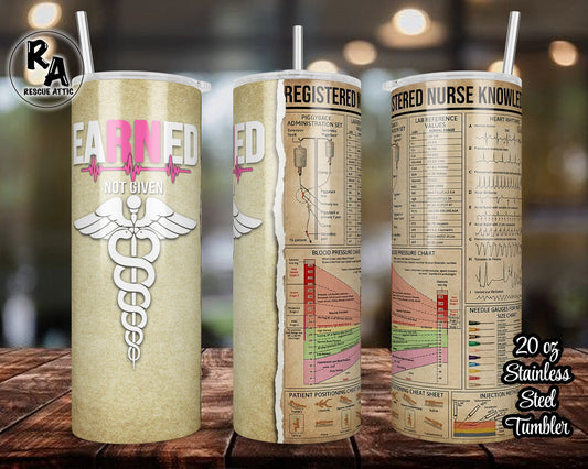 RN Knowledge 20oz Skinny Tumbler