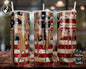 American Flag Vintage Distressed Patriotic 20oz Skinny Tumbler