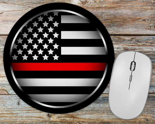 Thin Red Line Firefighter Mousepad