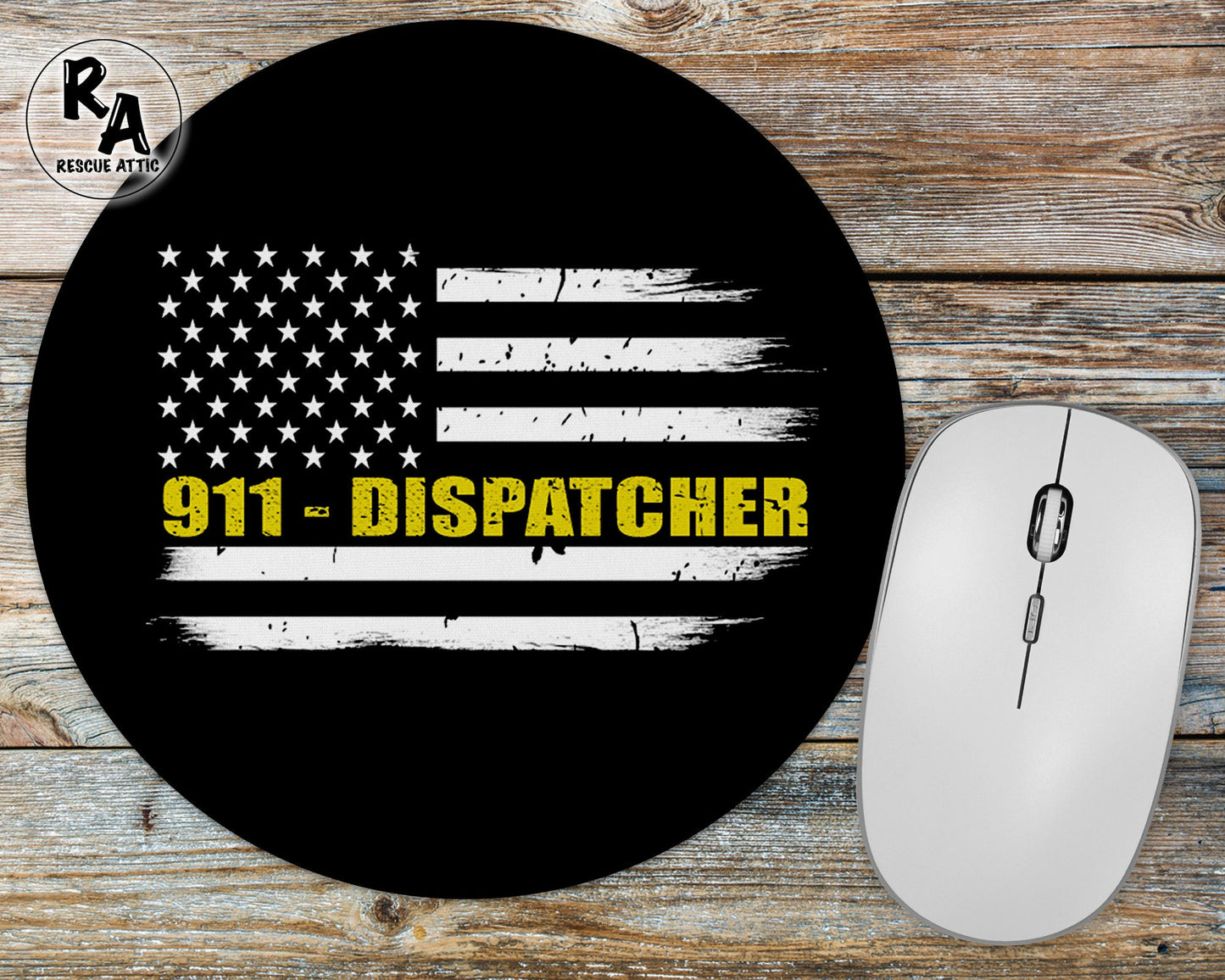 911 Dispatcher Flag Mousepad