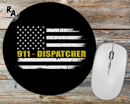 911 Dispatcher Flag Mousepad