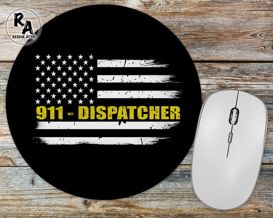 911 Dispatcher Flag Mousepad