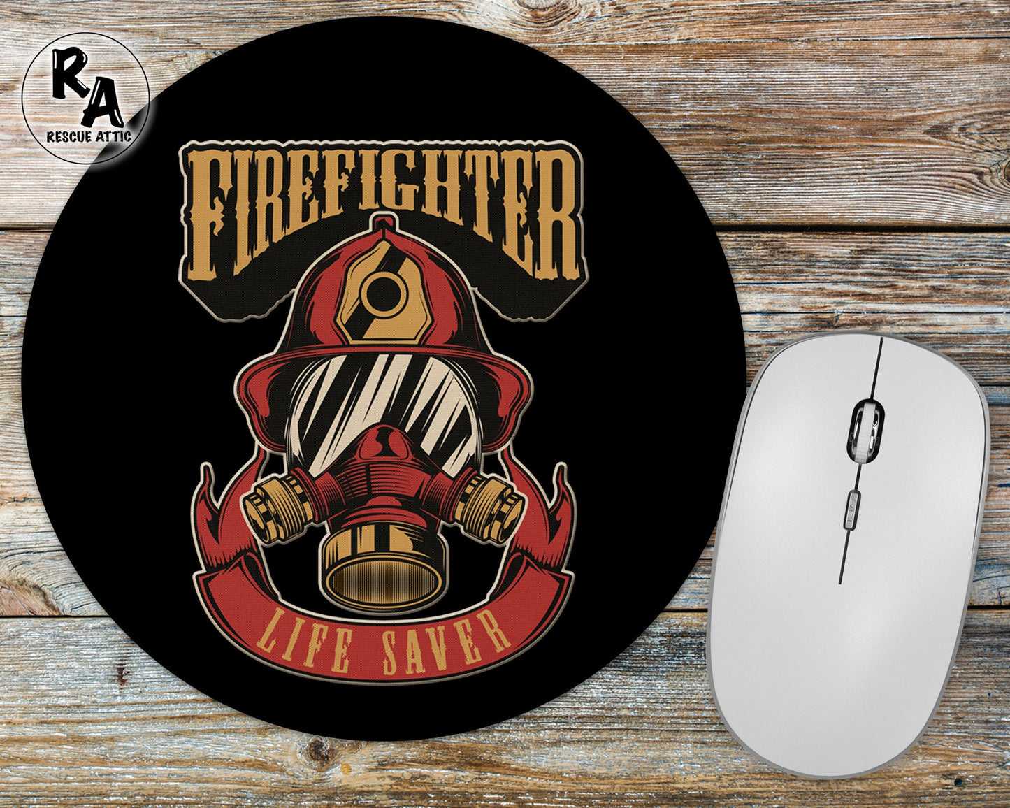Firefighter Life Saver Mousepad