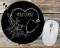 Faux Glitter Floral Stethoscope Personalized Mousepad