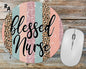 Blessed Nurse Faux Glitter Mousepad
