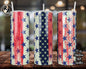 Faux Glitter American Patriotic 20oz Skinny Tumbler