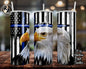 Bald Eagle Thin Blue Line Faith Cross 20oz Skinny Tumbler