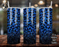 Faux Glitter Black & Blue Ombre 20oz Skinny Tumbler