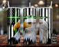 Bald Eagle Thin Green Line Faith Cross 20oz Skinny Tumbler