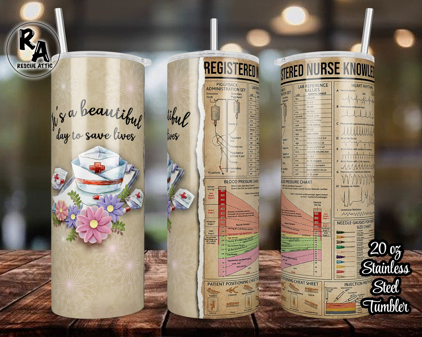 It's A Beautiful Day To Save Lives 20oz Skinny Tumbler