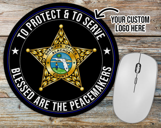 Custom Logo Blessed Are The Peacemakers Mousepad