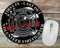 Thin Red Line Maltese Cross Volunteer Firefighter Mousepad
