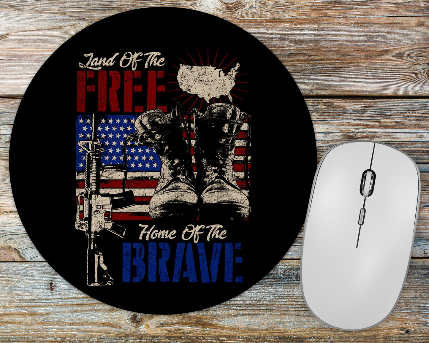 Land of the Free Home of the Brave Mousepad