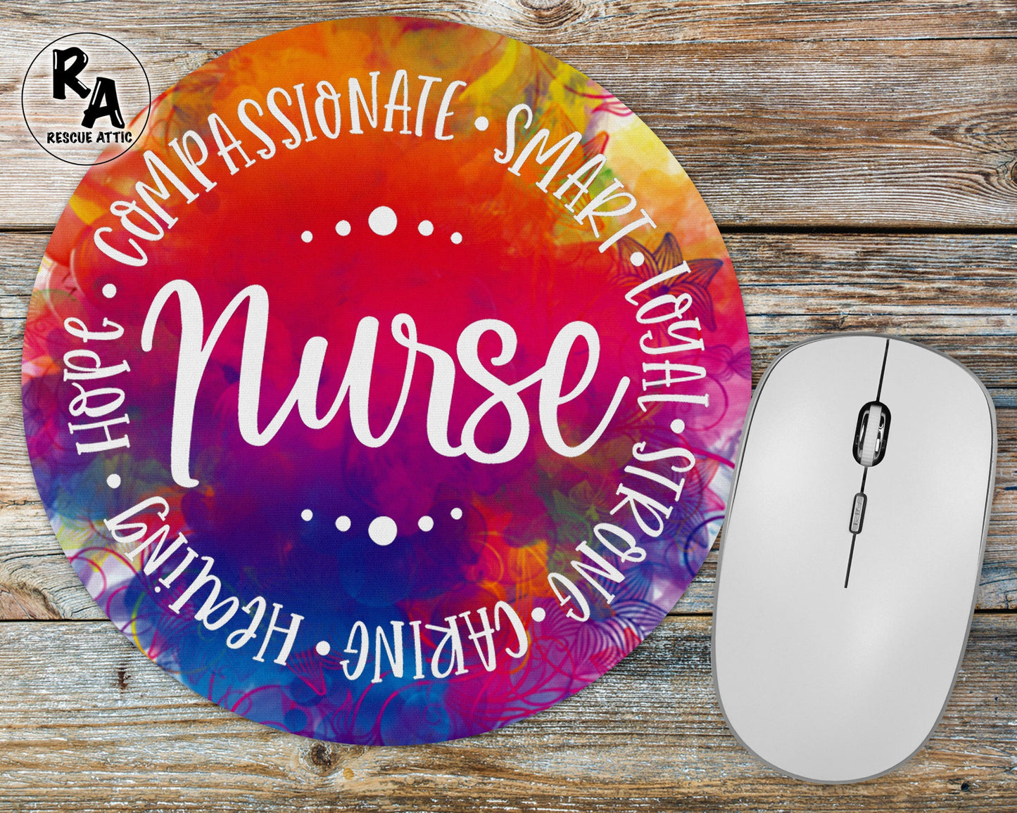 Tie Dye Nurse Mousepad