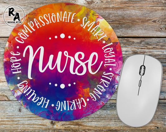 Tie Dye Nurse Mousepad