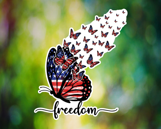 American Flag Butterfly Freedom